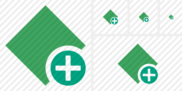Icona Rhombus Green Aggiungi Icona Rhombus Green Aggiungi