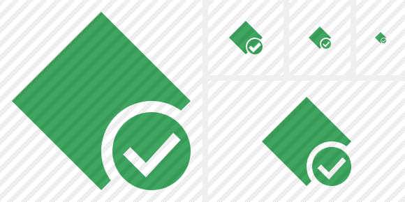 Icona Rhombus Green Ok Icona Rhombus Green Ok