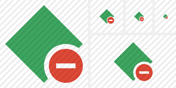 Rhombus Green Stop Icon