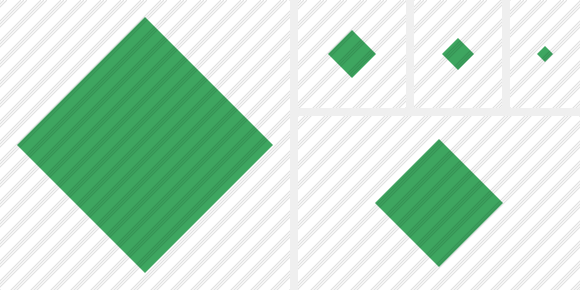 Rhombus Green Symbol