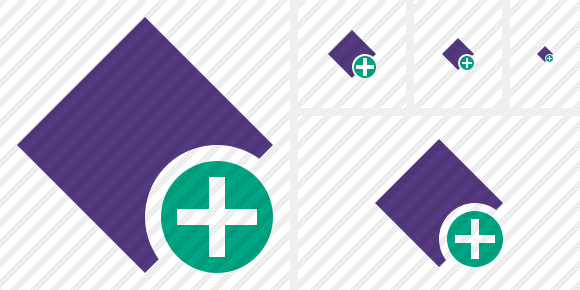 Rhombus Purple Add Icon Rhombus Purple Add Icon