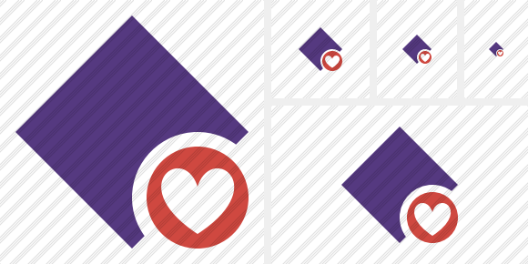 Rhombus Purple Favorites Icon Rhombus Purple Favorites Icon