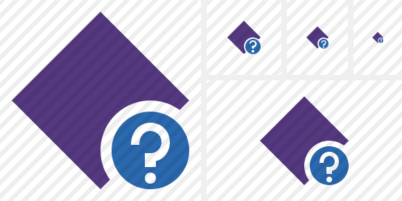Rhombus Purple Help Icon Rhombus Purple Help Icon