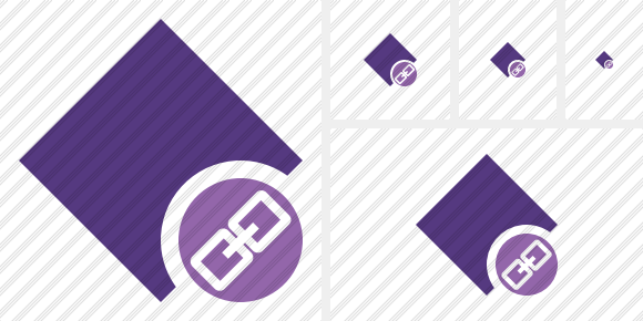 Rhombus Purple Link Icon Rhombus Purple Link Icon