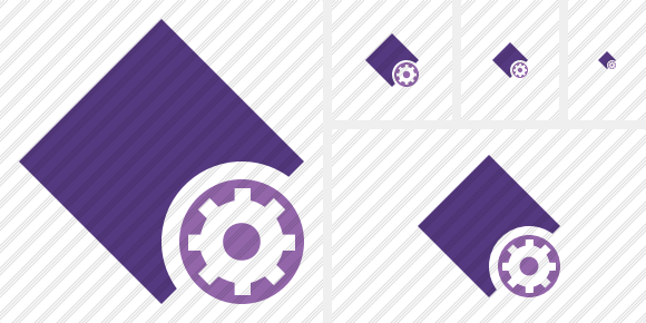 Rhombus Purple Settings Icon Rhombus Purple Settings Icon