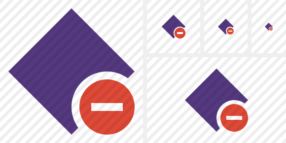 Rhombus Purple Stop Icon Rhombus Purple Stop Icon