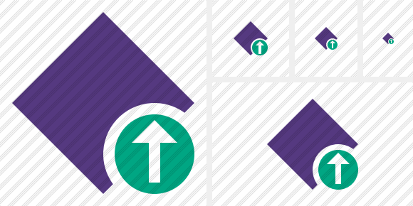 Rhombus Purple Upload Icon Rhombus Purple Upload Icon