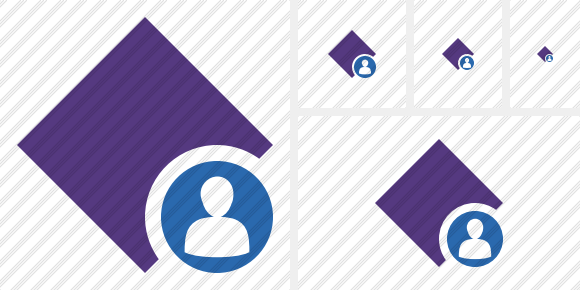 Rhombus Purple User Icon Rhombus Purple User Icon