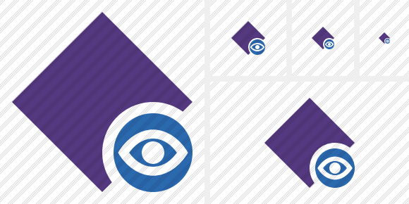 Rhombus Purple View Icon Rhombus Purple View Icon