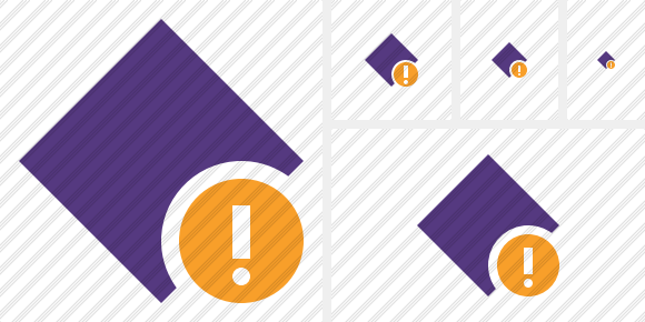 Rhombus Purple Warning Icon Rhombus Purple Warning Icon
