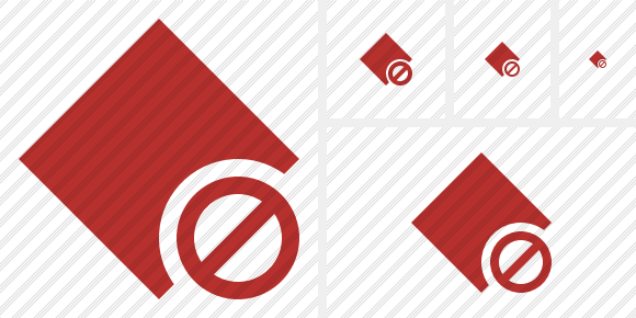 Rhombus Red Block Icon Rhombus Red Block Icon