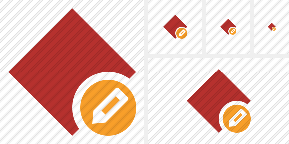 Rhombus Red Edit Icon Rhombus Red Edit Icon