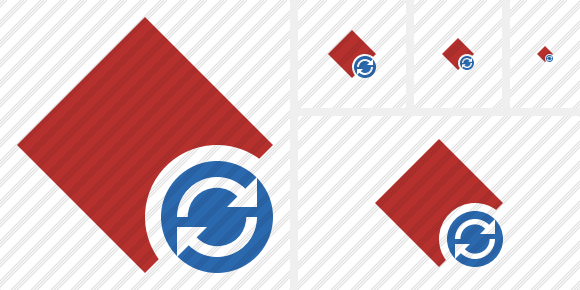 Rhombus Red Refresh Icon Rhombus Red Refresh Icon