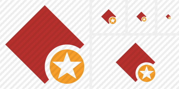 Rhombus Red Star Icon Rhombus Red Star Icon