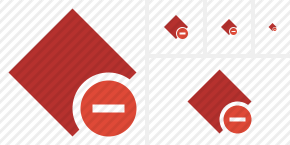 Rhombus Red Stop Icon Rhombus Red Stop Icon