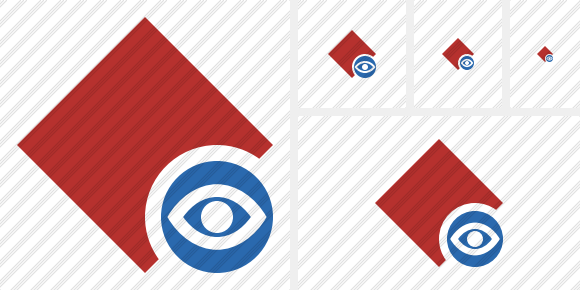 Rhombus Red View Icon Rhombus Red View Icon