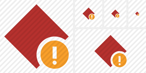 Rhombus Red Warning Icon Rhombus Red Warning Icon