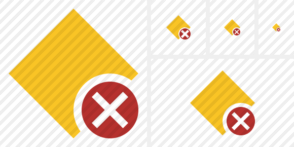 Rhombus Yellow Cancel Symbol