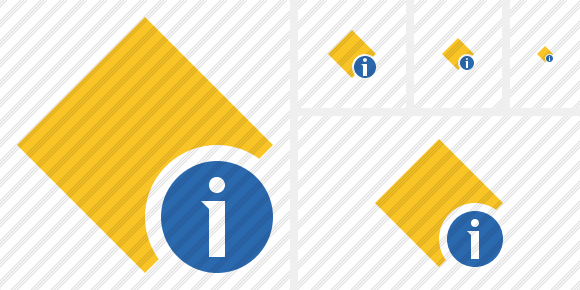 Rhombus Yellow Information Symbol