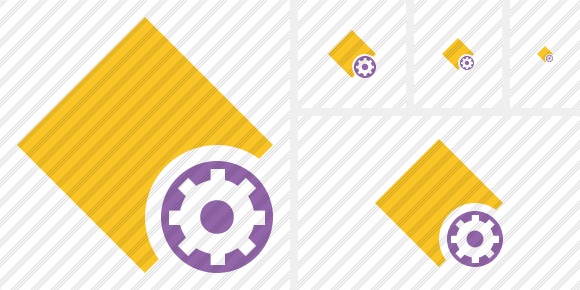 Rhombus Yellow Settings Symbol