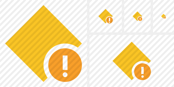 Icona Rhombus Yellow Avviso Icona Rhombus Yellow Avviso