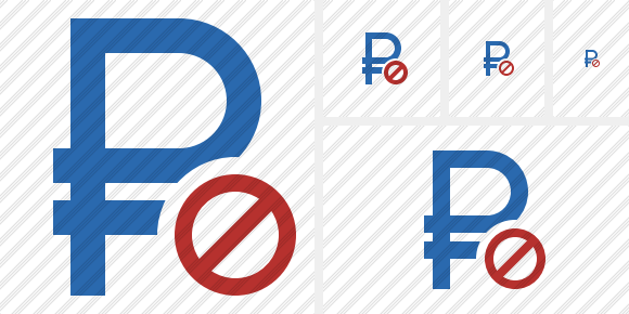 Ruble Block Symbol Ruble Block Symbol