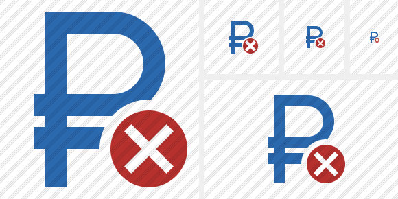 Ruble Cancel Symbol Ruble Cancel Symbol