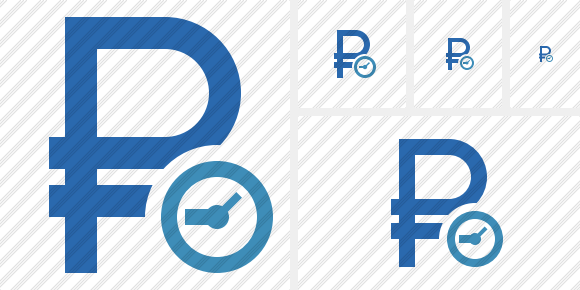 Ruble Clock Symbol Ruble Clock Symbol