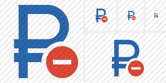 Ruble Stop Symbol Ruble Stop Symbol