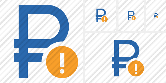 Ruble Warning Symbol Ruble Warning Symbol