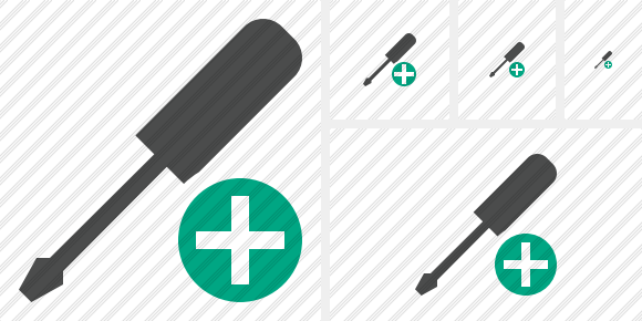 Screwdriver Add Icon Screwdriver Add Icon