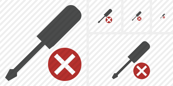 Screwdriver Cancel Icon Screwdriver Cancel Icon