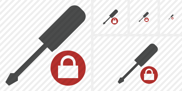 Screwdriver Lock Icon Screwdriver Lock Icon