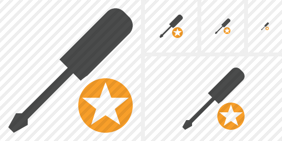 Screwdriver Star Icon Screwdriver Star Icon