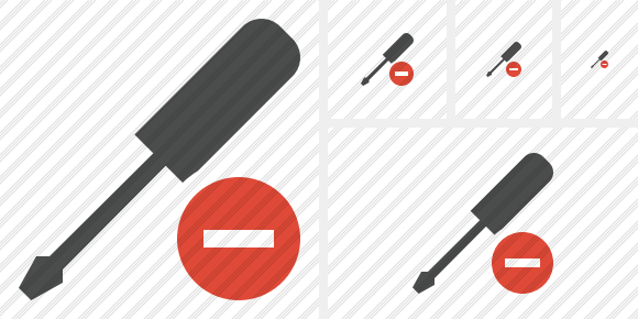 Screwdriver Stop Icon Screwdriver Stop Icon