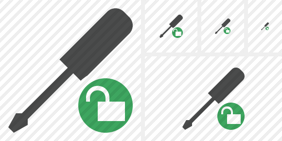 Screwdriver Unlock Icon Screwdriver Unlock Icon