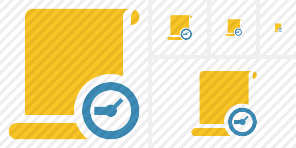 Script Blank 2 Clock Icon Script Blank 2 Clock Icon