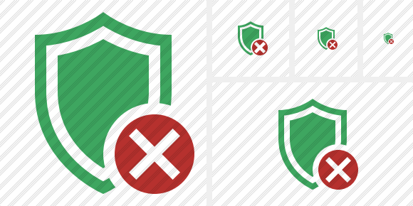 Shield Cancel Icon Shield Cancel Icon