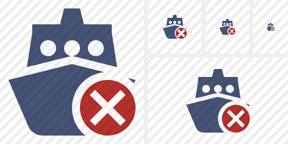 Ship 2 Cancel Icon Ship 2 Cancel Icon
