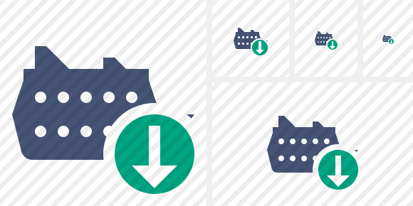 Ship Download Icon Ship Download Icon