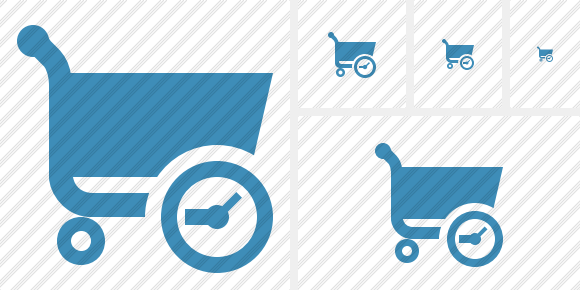Shopping Clock Icon Shopping Clock Icon