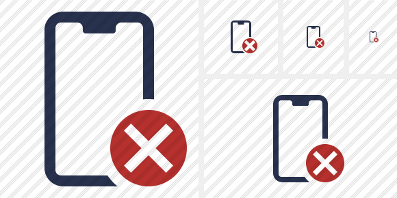 Smartphone 2 Cancel Symbol