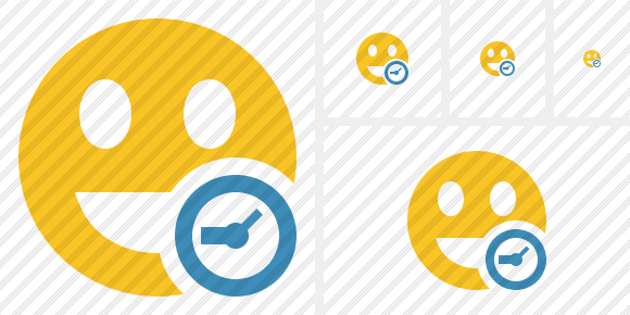 Smile Laugh Clock Icon Smile Laugh Clock Icon