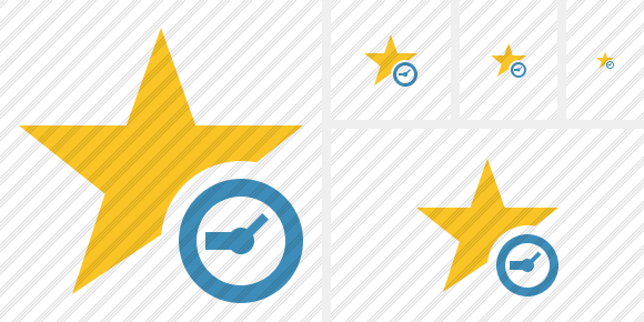 Star Clock Icon Star Clock Icon