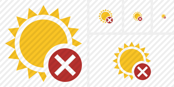 Sun Cancel Icon