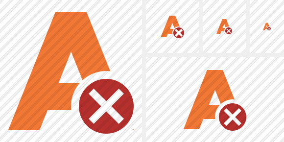 Text Cancel Icon Text Cancel Icon