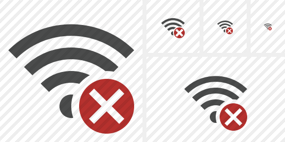 Icône Wi Fi Cancel