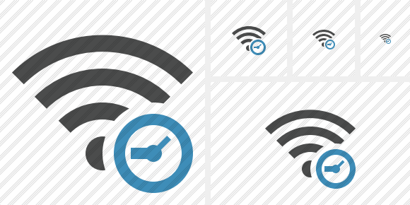 Wi Fi Clock Icon Wi Fi Clock Icon