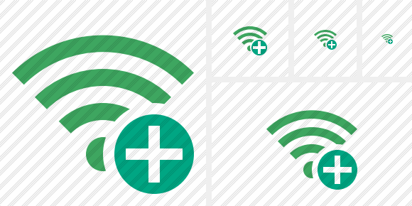 Icona Wi Fi Green Aggiungi Icona Wi Fi Green Aggiungi