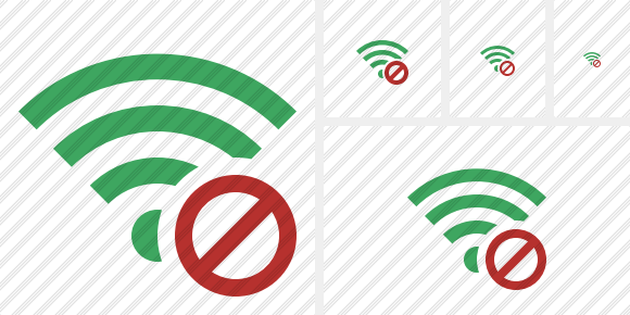 Иконка Wi-Fi Зелёная Выключить